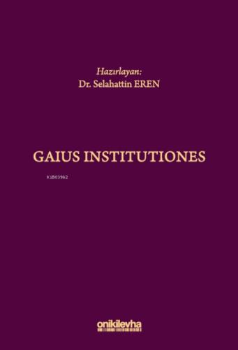 Gaius Institutiones  Frontansicht 1