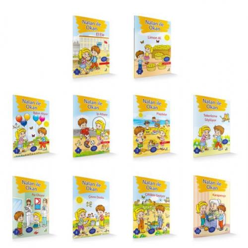 Nalan ile Okan Seti (10 Kitap - Dik Temel Yazılı)  Frontansicht 1