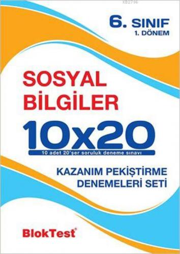 6. Sınıf Sosyal Bilgiler 10x20 Kazanım Pekiştirme Denemeleri 1. Dönem  Frontansicht 1