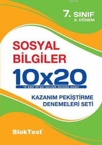 7. Sınıf Sosyal Bilgiler 10x20 Kazanım Pekiştirme Denemeleri 2. Dönem  Frontansicht 1