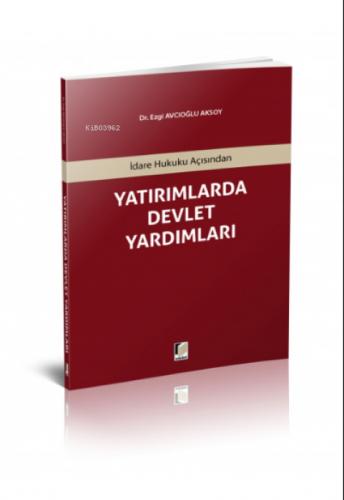 İdare Hukuku Açısından Yatırımlarda Devlet Yardımları  Frontansicht 1