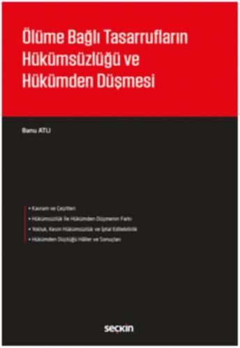 Ölüme Bağlı Tasarrufların Hükümsüzlüğü ve Hükümden Düşmesi  Frontansicht 1