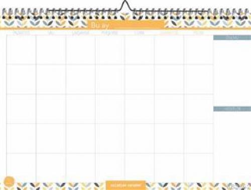 Süresiz Aylık Planlayıcı - Yaprak Desenli  Frontansicht 1