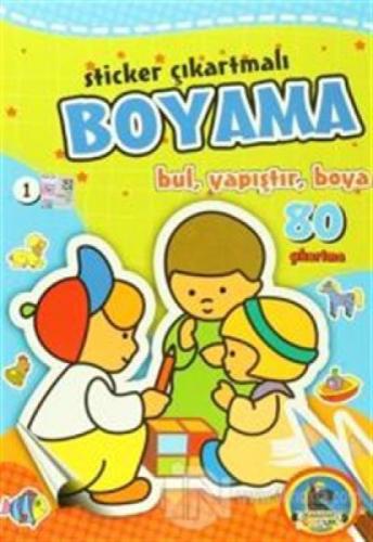 Sticker Çıkartmalı Boyama (6 Kitap Takım) Bul, Yapıştır, Boya  Frontansicht 1
