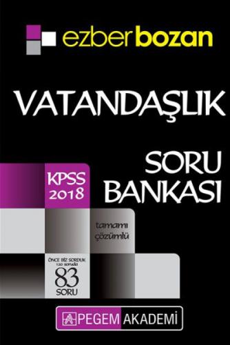 2018 KPSS Ezberbozan Vatandaşlık Soru Bankası  Frontansicht 1