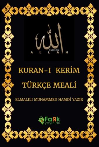 Kuran-ı Kerim Türkçe Meali  Frontansicht 1