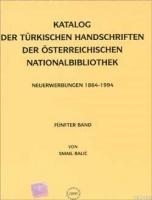 Katalog Der Türkishen Handschriften Der Österreichischen Nationalbibliothek  Frontansicht 1