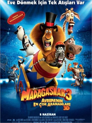 Madagaskar 3 Avrupanın En Çok Arananları (DVD)  Frontansicht 1