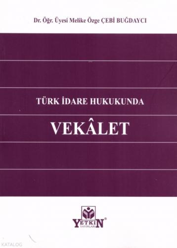 Türk İdare Hukukunda Vekalet  Frontansicht 1