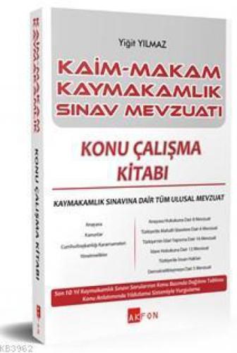Kaim Makam Sınav Mevzuatı Konu Çalışma Kitabı - Yiğit Yılmaz 2019  Frontansicht 1