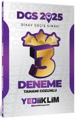 Yediiklim Yayınları 2025 DGS Tamamı Çözümlü 3 Yıldız Deneme  Frontansicht 1