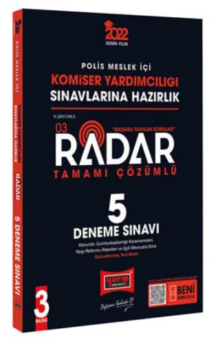 2022 Polis Meslek İçi Komiser Yardımcılığı Sınavlarına Hazırlık Tamamı Çözümlü Radar 5 Deneme  Frontansicht 1