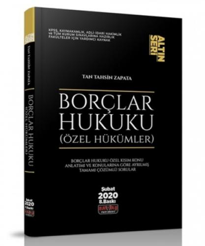Borçlar Hukuku Özel Hükümler Konu Anlatımı - T. T. Zapata 2021  Frontansicht 1