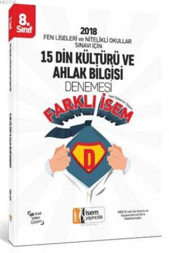 8. Sınıf Fen Liseleri ve Nitelikli Okullar Sınavı İçin Din Kültürü ve Ahlak Bilgisi 15 Deneme Sınavı  Frontansicht 1