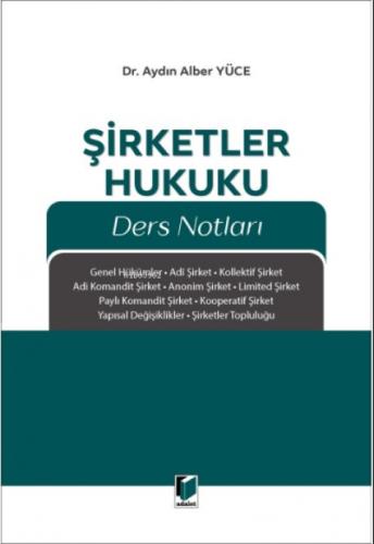 Şirketler Hukuku Ders Notları  Frontansicht 1