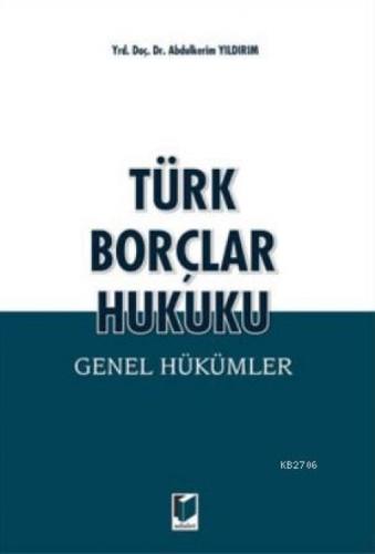 Türk Borçlar Hukuku Genel Hükümler  Frontansicht 1