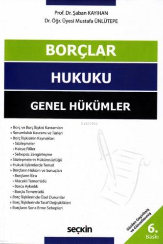Borçlar Hukuku Genel Hükümler  Frontansicht 1
