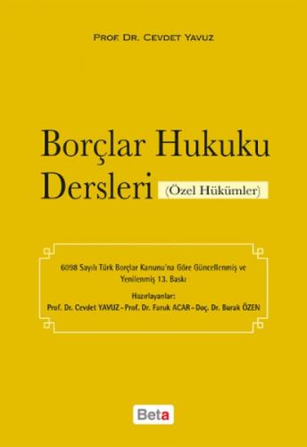 Borçlar Hukuku Dersleri (Özel Hükümler)  Frontansicht 1