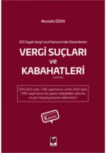 Vergi Suçları ve Kabahatleri (213 s. Vergi Usul K. Düzenlenen)  Frontansicht 1