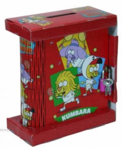 Kral Şakir - Kitap Görünümlü Kilitli Ahşap Kumbara (Kırmızı)  Frontansicht 1