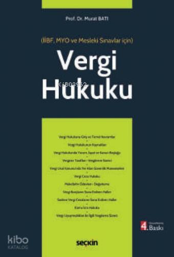 Vergi Hukuku (MYO)  Frontansicht 1