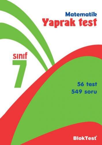 7. Sınıf Matematik Yaprak Test  Frontansicht 1