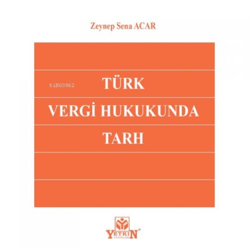 Türk Vergi Hukukunda Tarh  Frontansicht 1