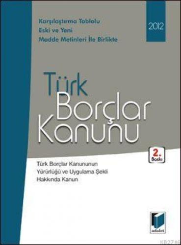 Türk Borçlar Kanunu  Frontansicht 1