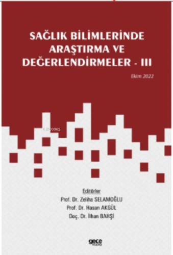 Saðlık Bilimlerinde Araþtırma ve Deðerlendirmeler - 3 / Ekim 2022  Frontansicht 1