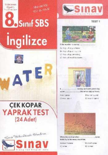 8. Sınıf İngilizce Çek Kopar Yaprak Test (24 Adet)  Frontansicht 1