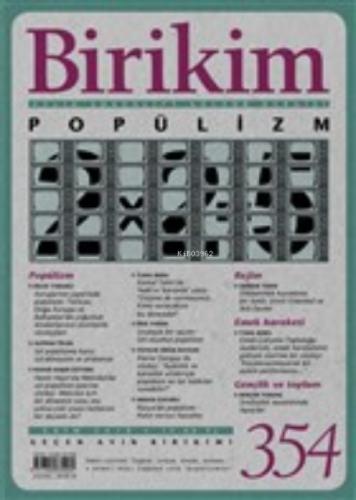Birikim Aylık Sosyalist Kültür Dergisi Sayı: 354 Ekim 2018  Frontansicht 1