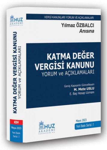 Katma Değer Vergisi Kanunu;Yılmaz Özbalcı Anısına  Frontansicht 1