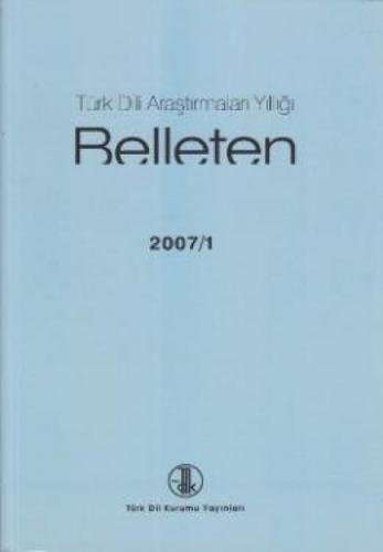 Türk Dili Araştırmaları Yıllığı - Belleten 2007 / 1  Frontansicht 1