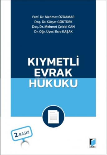 Kıymetli Evrak Hukuku  Frontansicht 1