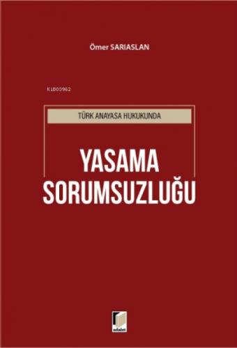 Türk Anayasa Hukukunda Yasama Sorumsuzluğu  Frontansicht 1